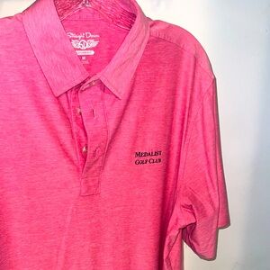 Pink Straight Down tech golf shirt - Men’s Medium